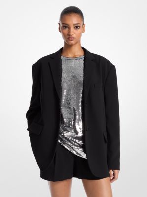 Michael Kors Oversized Crepe Blazer Black