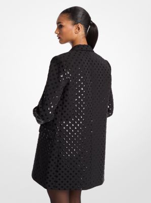 Sequined Dot Stretch Crepe Blazer image number 1