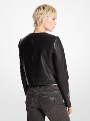 Leather Cropped Jacket image number 1