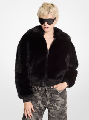 Faux Fur Bomber Jacket Michael Kors