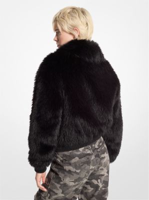 Faux Fur Bomber Jacket image number 1