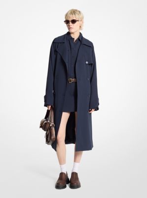 Trenchcoat aus strukturiertem Krepp mit Gürtel image number 0