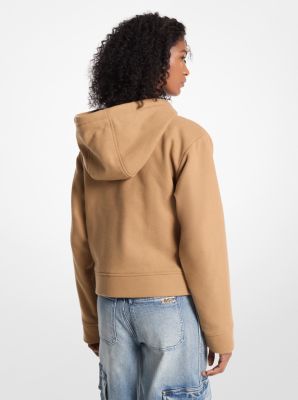 Wool Blend Zip-Up Hoodie