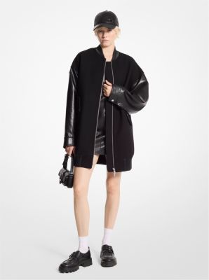 Bomber oversize in materiale misto image number 0