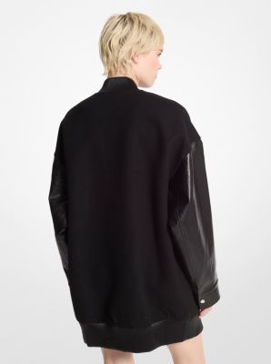 Bomber oversize in materiale misto image number 1