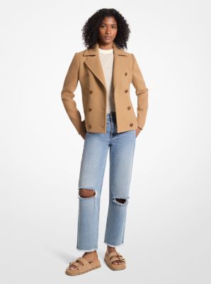 Michael kors studded wool peacoat online