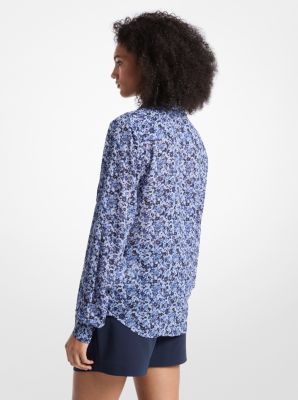 Blusa de georgette con estampado floral image number 1