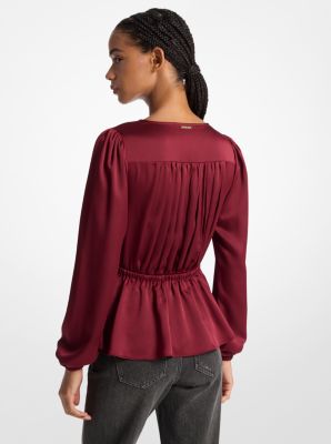 Satin Long-Sleeve Top