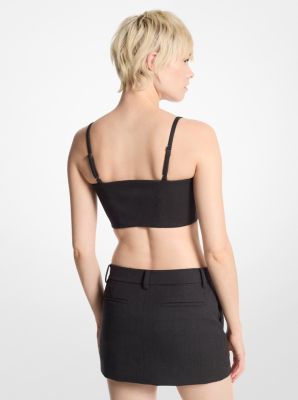 Stretch Wool Blend Bustier Top image number 1