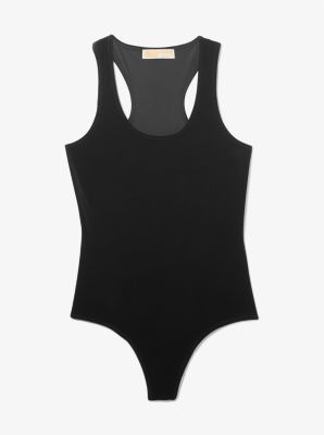 Stretch Velvet Racerback Bodysuit image number 2