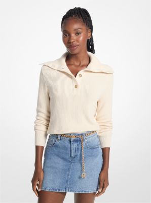 Ribbed Cotton-Blend Sweater image number 0