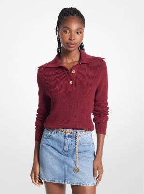 Ribbed Cotton-Blend Sweater image number 0