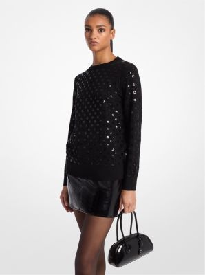 Sequined Dot Wool Sweater image number 0