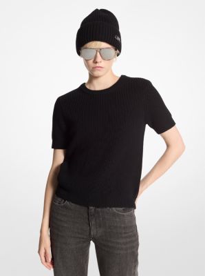 Wool Short-Sleeve Sweater image number 0