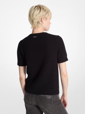 Wool Short-Sleeve Sweater image number 1