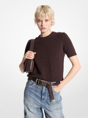 Wool Short-Sleeve Sweater image number 0