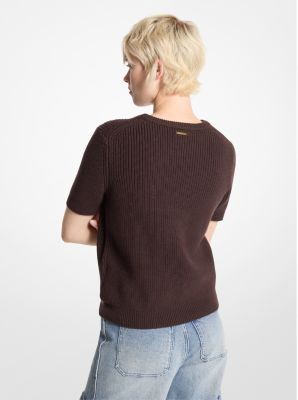 Wool Short-Sleeve Sweater image number 1