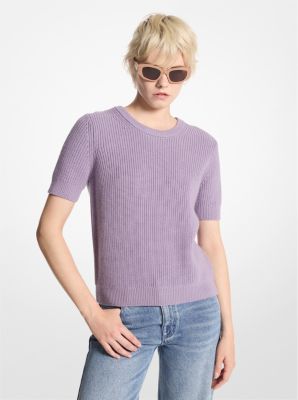 Wool Short-Sleeve Sweater image number 0