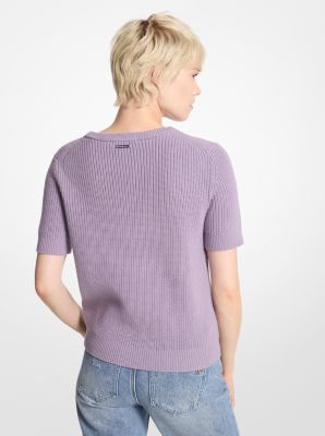 Wool Short-Sleeve Sweater image number 1