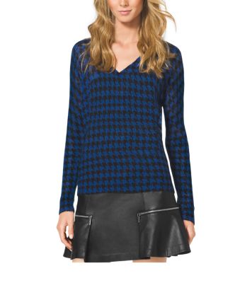Houndstooth Mohair Sweater in AMALFI BLUE | Michael Kors