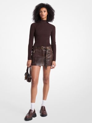 Leather Mini Skirt