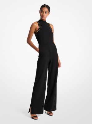 Astor Stud Crepe Jumpsuit Michael Kors