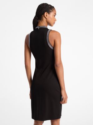 Embellished Knit Halter Dress image number 1