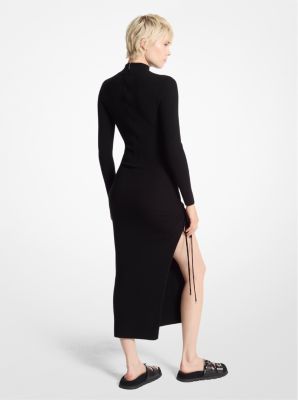 Stretch Wool Ruched Dress image number 1