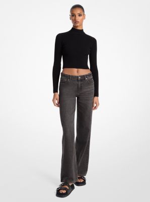 Michael Kors Wide-leg Jeans In Grey