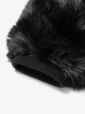 Jambières en fausse fourrure et laine