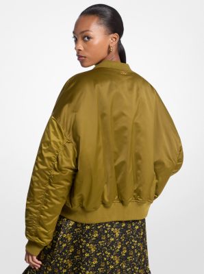 Satin Ciré Bomber Jacket