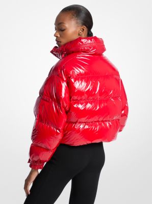 Piumino in nylon cerato