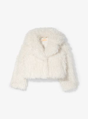 Veste courte en fausse fourrure