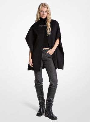 MK Cape Aus Doubleface-Wollmischgewebe - Schwarz