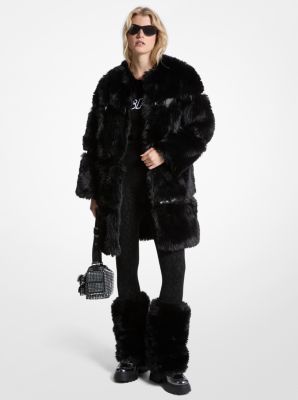 Faux Fur and Patent Coat image number 0