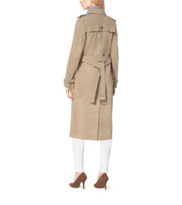 Michael kors suede trench coat new arrivals