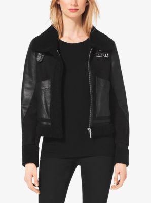 Michael kors leather outlet jacket canada