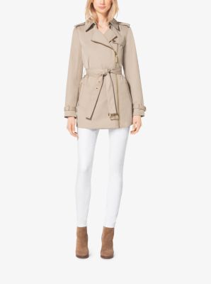 Michael kors zip 2025 front trench coat