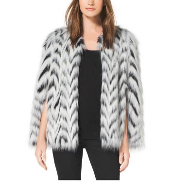 Michael kors on sale fur poncho