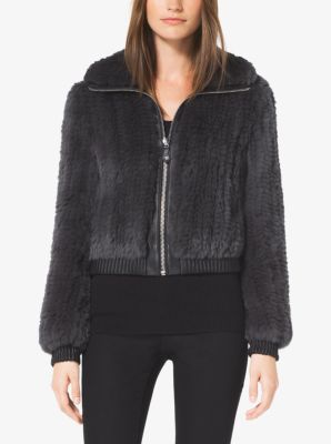 Michael kors fur on sale trimmed bomber jacket