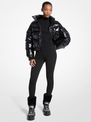 Logo Embossed Jacquard Ski Stirrup Leggings