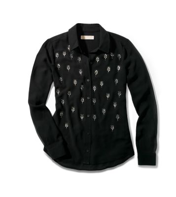 Michael kors hot sale embellished blouse