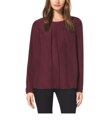 Pleated Crepe Blouse