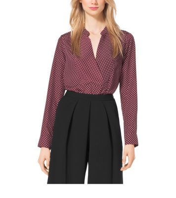 Michael kors polka 2024 dot blouse