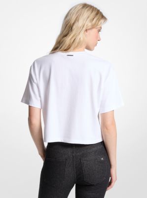 Logo Studded Cotton Jersey T-Shirt image number 1
