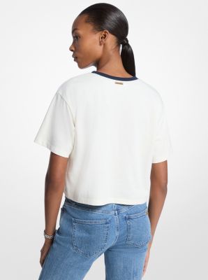 Appliquéd Cotton T-Shirt image number 1