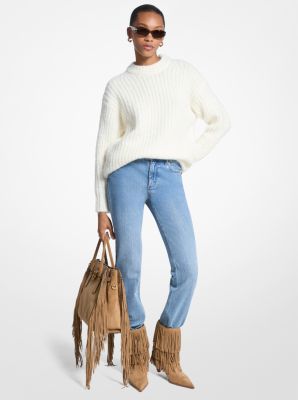 MK Pullover Aus Strukturiertem Strick - Natur