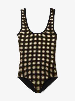 Studded Viscose Blend Bodysuit