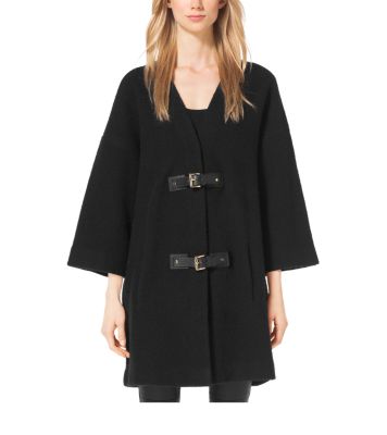 Buckled Merino Wool Sweater Coat