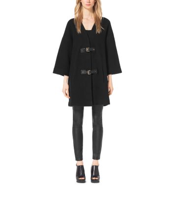 Buckled Merino Wool Sweater Coat